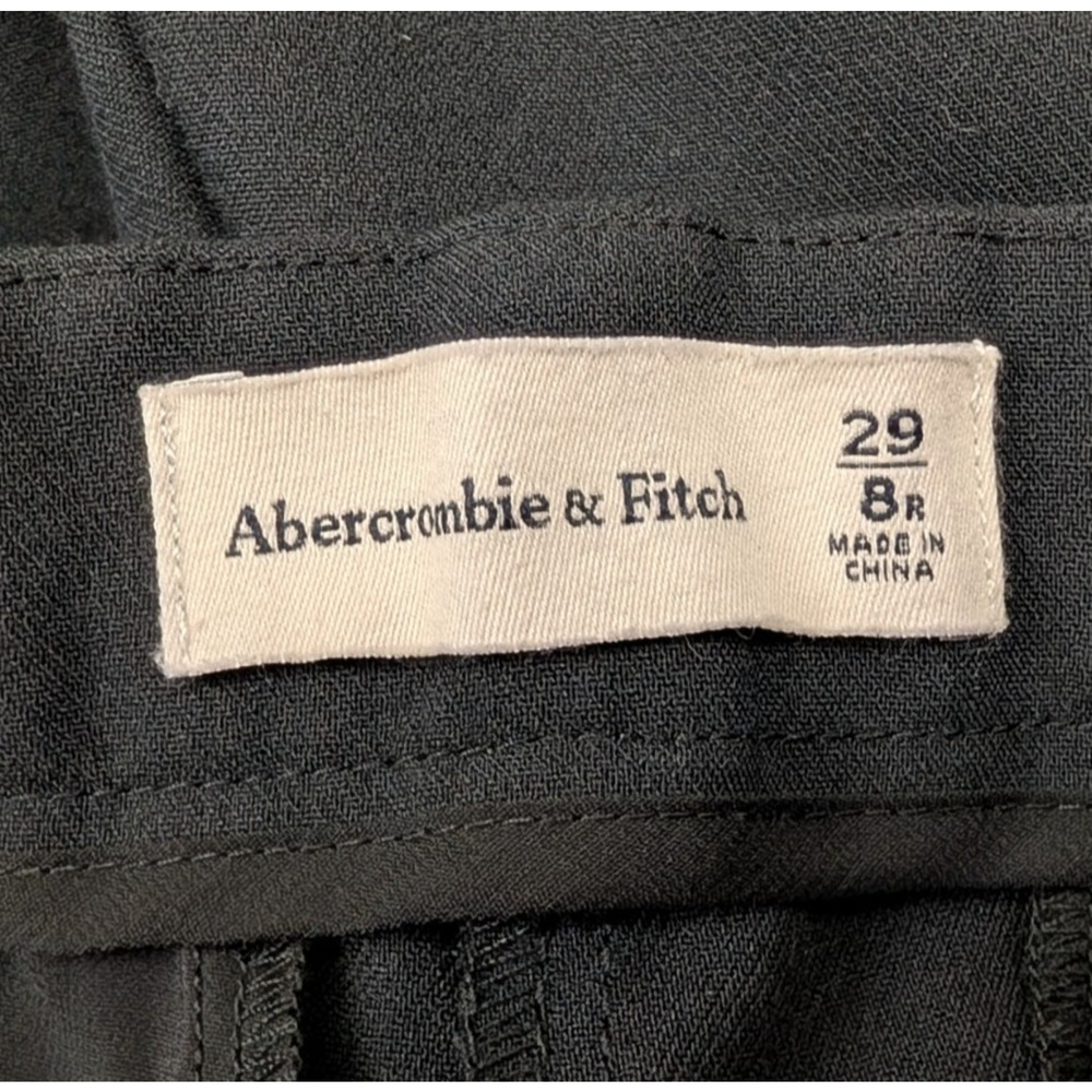 Abercrombie sz 8 Pleated Pants black high rise women 4430 - Picture 6 of 7